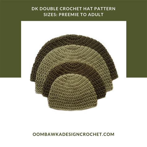 DK Double Crochet Hat Pattern For Beginners Oombawka Design Crochet