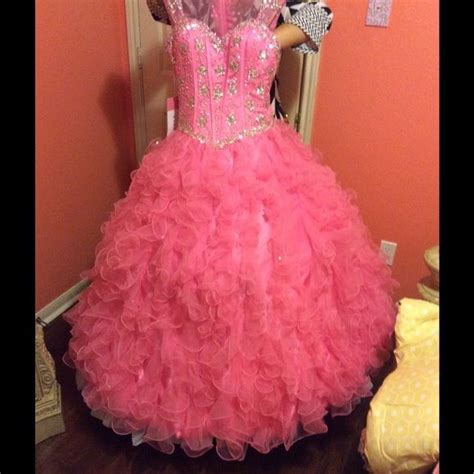 Hot Pink Quinceanera Dress With Sparkling Details