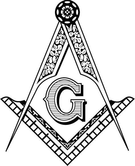 the masonic symbol is shown in black and white