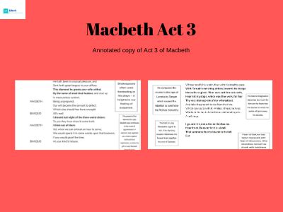 Macbeth Act 3 Teaching Resources