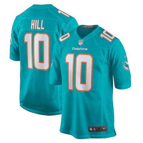 Mens Miami Dolphins Tyreek Hill Nike Aqua Alternate Game Jersey