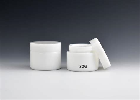 Jg Aq W Ml Straight Sided Opal White Glass Cosmetic Jar With Lid