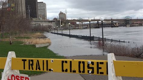 Minnesota And Mississippi River Flooding In The Twin Cities Metro Area