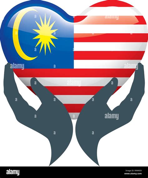 Bendera Malaysia Bentuk Hati