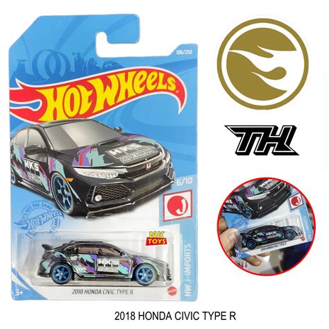 2018 HONDA CIVIC TYPE R SUPER TREASURE HUNT STH โมเดลรถเหลก Hot wheels ของแท โมเดลรถเหลก