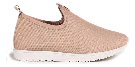 T Nis Via Uno Slip On Urbano Feminino Nude Parcelamento Sem Juros