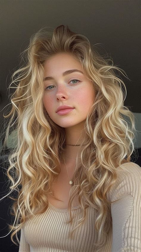 Am 💚💛 In 2024 Blonde Curly Hair Long Wavy Hair Wavy Hair