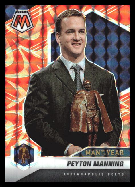 Panini Mosaic Peyton Manning Orange Prizm Moy Indianapolis