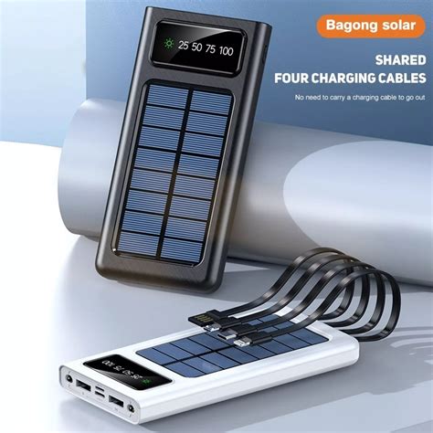 Original 20000mAh Powerbank Original Fast Charging LED Solar Charger