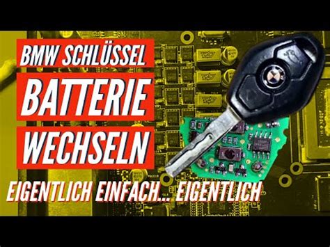 BMW Schlüssel Batteriewechsel E60 E61 E83 E46 etc YouTube