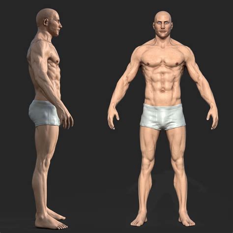 3D Rigged Male Muscular GAME READY Model 3D Model 15 Fbx Obj