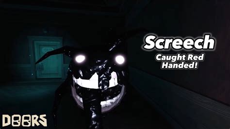 I Instantly Caught Screech On Doors Roblox Youtube