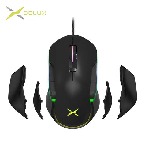 Ratón Gaming RGB Delux M700 PMW3389 67g ratón ergonómico de concha de