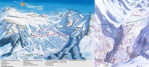 Kandersteg Ski resort - Piste map Oeschinensee & Sunnbüel