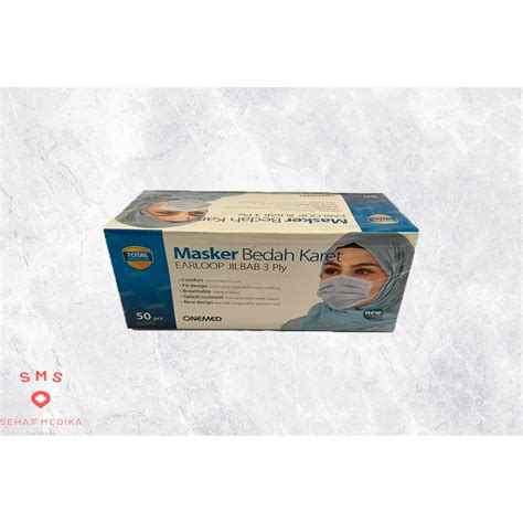 Jual MASKER KARET MEDIS HIJAB ONEMED 3PLY Shopee Indonesia