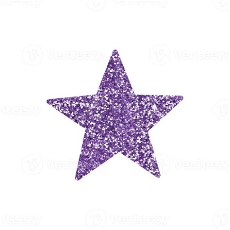 Purple Glitter Star 14968376 Png