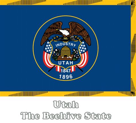 Large Horizontal Printable Utah State Flag From Netstatecom