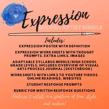 Big Idea: Expression in Art by smART resources by Leigha Kilmer | TPT