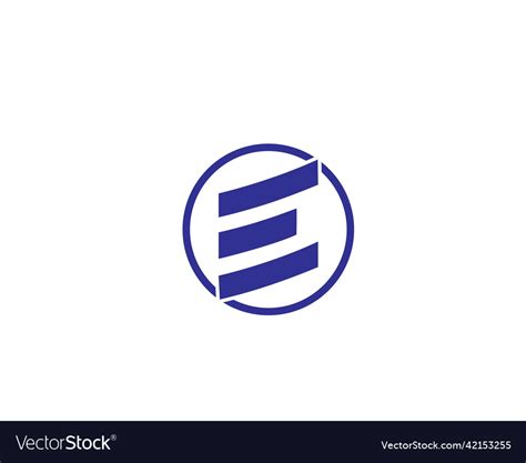 Creative Professional E Letter Logo Design Vector Image