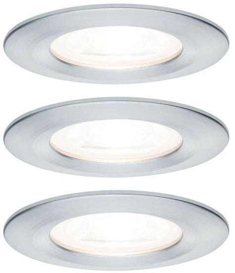 Paulmann LED Nova Set Starr 78mm 3x6 5W 2700K IP44 Alu Gedreht 93480