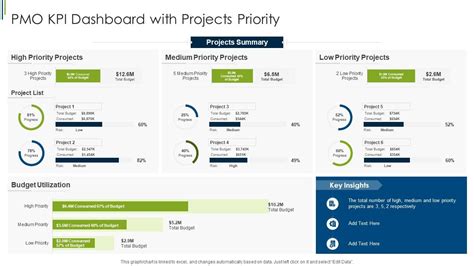 Pmo Dashboard Template Excel