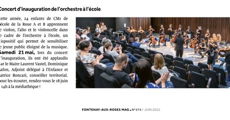 Orchestre à lécole Ecole la Roue B