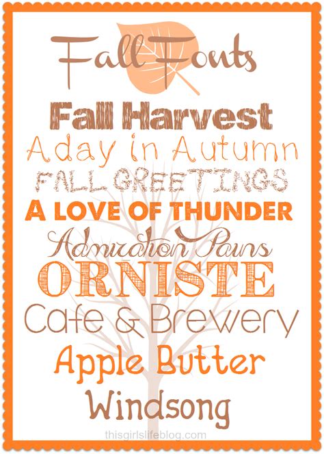 Favorite Free Fall Fonts | Today's Creative Ideas