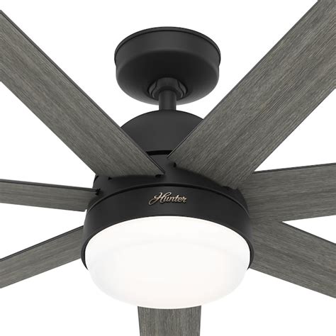 Hunter Phenomenon Simpleconnect 70 In Matte Black With Dark Gray Oak Blades Led Indoor Smart