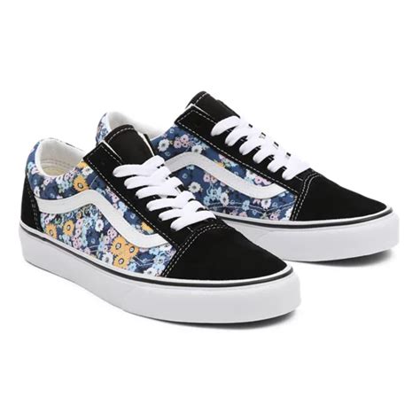 Floral Old Skool Shoes | Black, Multicolour | Vans