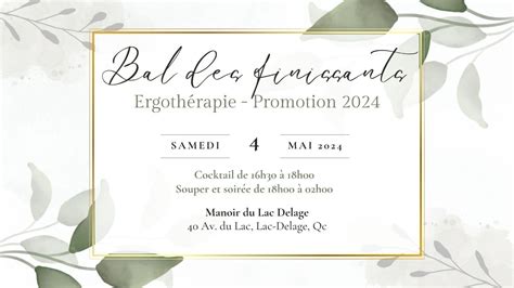 Cocktail Bal Des Finissants En Ergoth Rapie