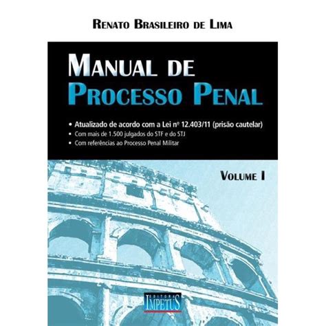 Edi O Antiga Manual De Processo Penal Vol Submarino