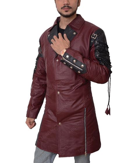 Goth Matrix Steampunk Gothic Maroon Trench Coat