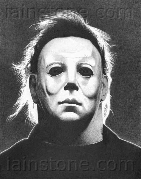 Michael Myers Pencil Drawing Original Drawing Etsy