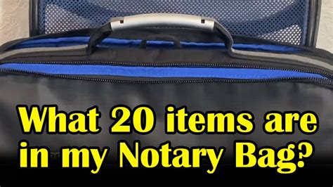 What 20 Items Are In My Notary Bag YouTube