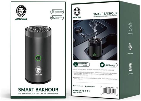 Green Lion Smart Mini Bakhour Rechargeable Electric Car Incense Burner