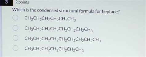 Heptane Condensed Structural Formula