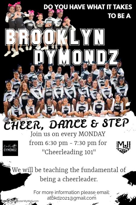 Copy Of Cheerleader Tryouts Flyer Template Postermywall