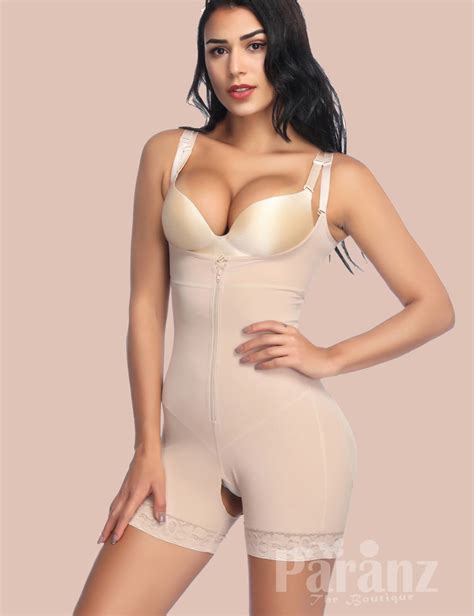 Elastic Nude Boyleg Body Shaper Adjustable Straps Fat Burning