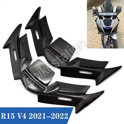 Yamaha R15m Yzf R15 V4 2022 Front Panel Winglet Fairing Shopee Malaysia