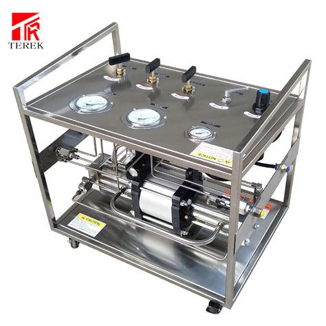 Terek Stainless Steel Frame Air Driven Nitrogen Gas Booster Pump Unit For Gas Cylinder Refilling