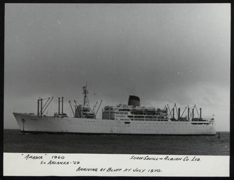 Photograph Of Arawa Ex Arlanza Shaw Savill And Albion Company Ltd