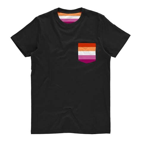 Lesbian Pride Community Flag Pocket T Shirt Rainbow And Co