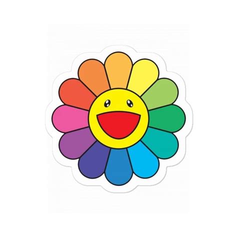 Custom Takashi Murakami Flower Rainbow Sticker By Kakashop - Artistshot