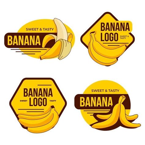 Premium Vector Banana Logo Collection Logo Collection Banana Sticker Design Inspiration