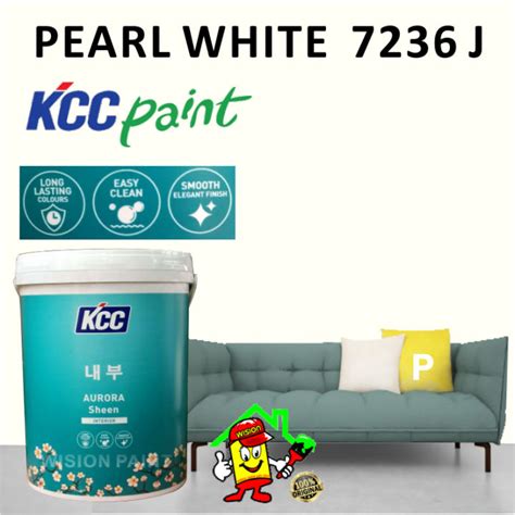 5L 7236 J CHI P WHITE KCC PAINT AURORA SHEEN INTERIOR EASY CLEAN