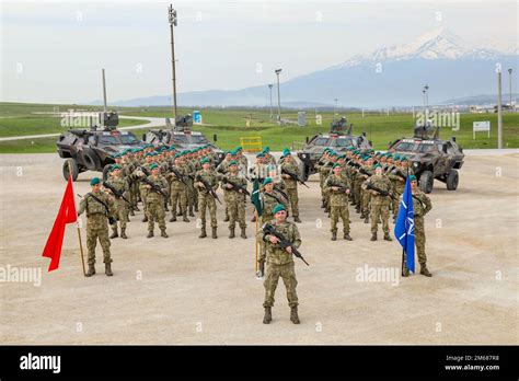 Camp Bondsteel Kosovo Turkish Armed Forces Soldiers With The