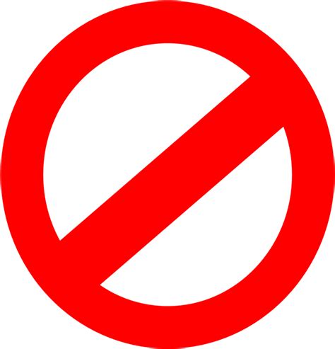 No Symbol Clip Art At Clipart Library - Prohibited Clipart - Png ...