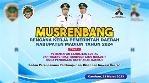 LIVE MUSRENBANG RKPD KABUPATEN MADIUN TAHUN 2024 YouTube