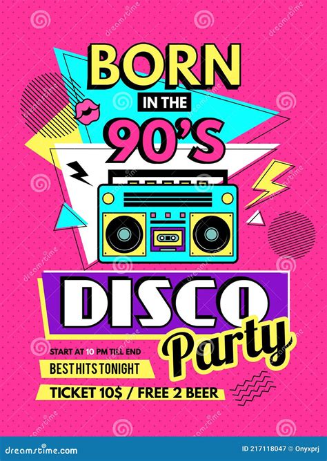 Retro Poster S Style Placard Party Invitation S Music Elements