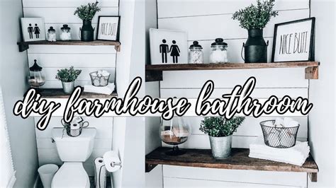 FARMHOUSE STYLE BATHROOM MAKEOVER BUDGET FRIENDLY DIY DOLLAR TREE